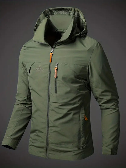 Herren Outdoorjacke Wasserdicht Mit Kapuze Schwarz - Norvielle