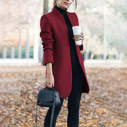 Damen Blazer Einfarbig Büro Look Elegant
