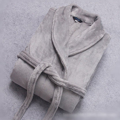 Weicher Unisex Bademantel Flauschig Fleece Warm