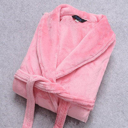Weicher Unisex Bademantel Flauschig Fleece Warm