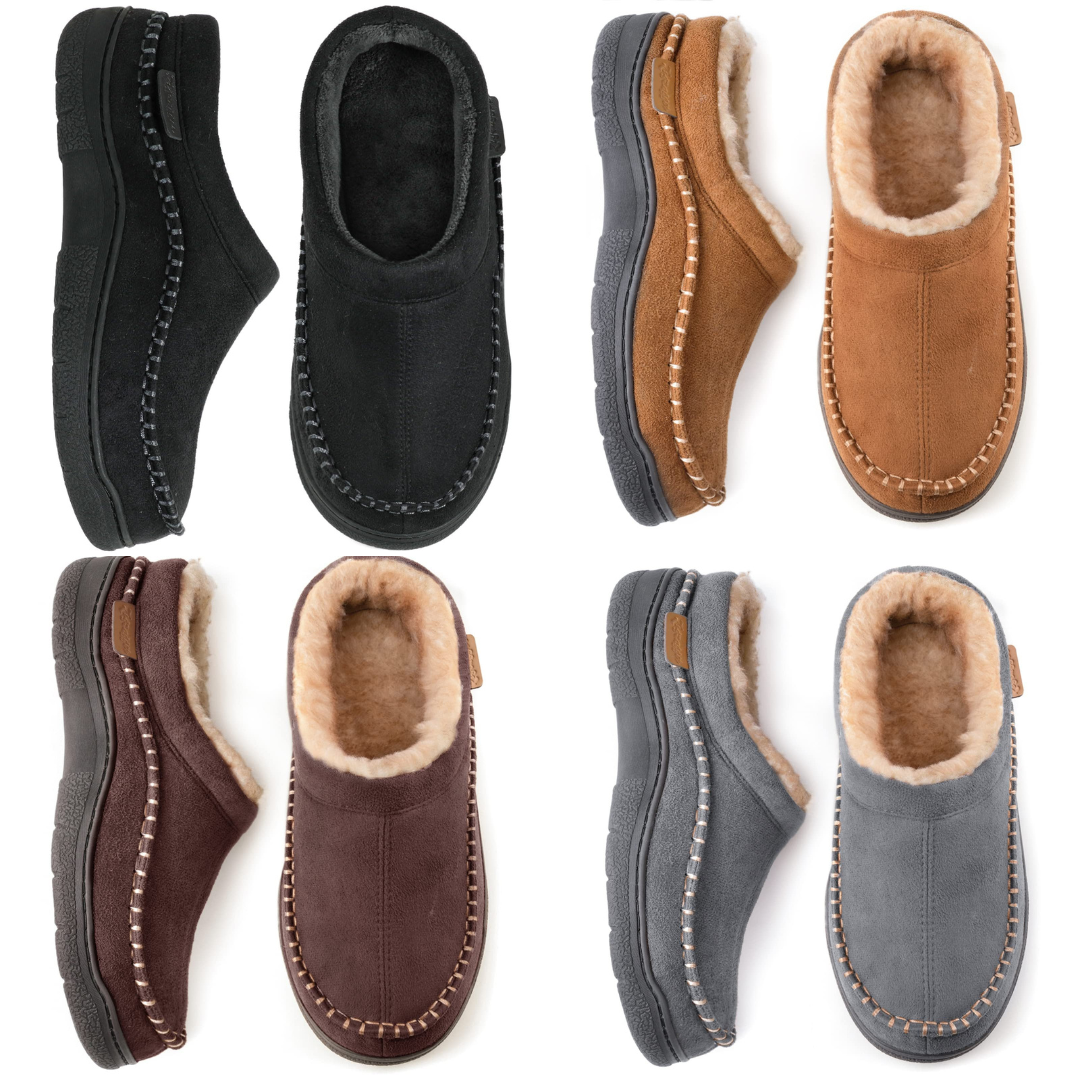 Winter Clogs | Warm | Fell gefüttert | Slipper | Herren Hausschuhe-Chaps Herrenmode