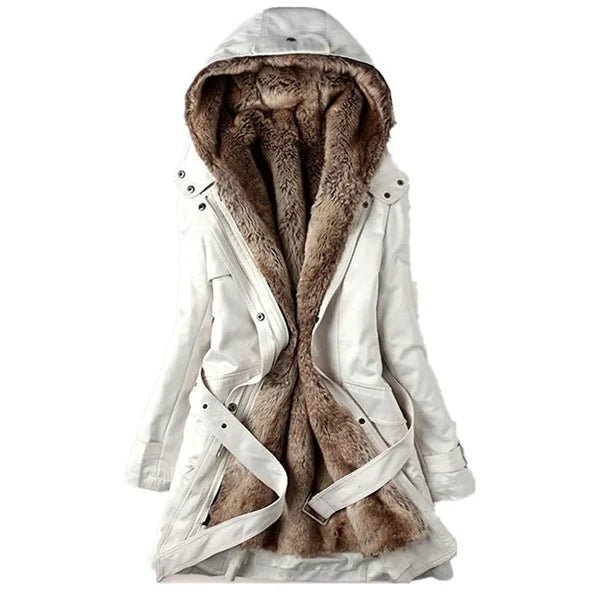 Damen Winterjacke Kunstfellfutter Elegante Passform