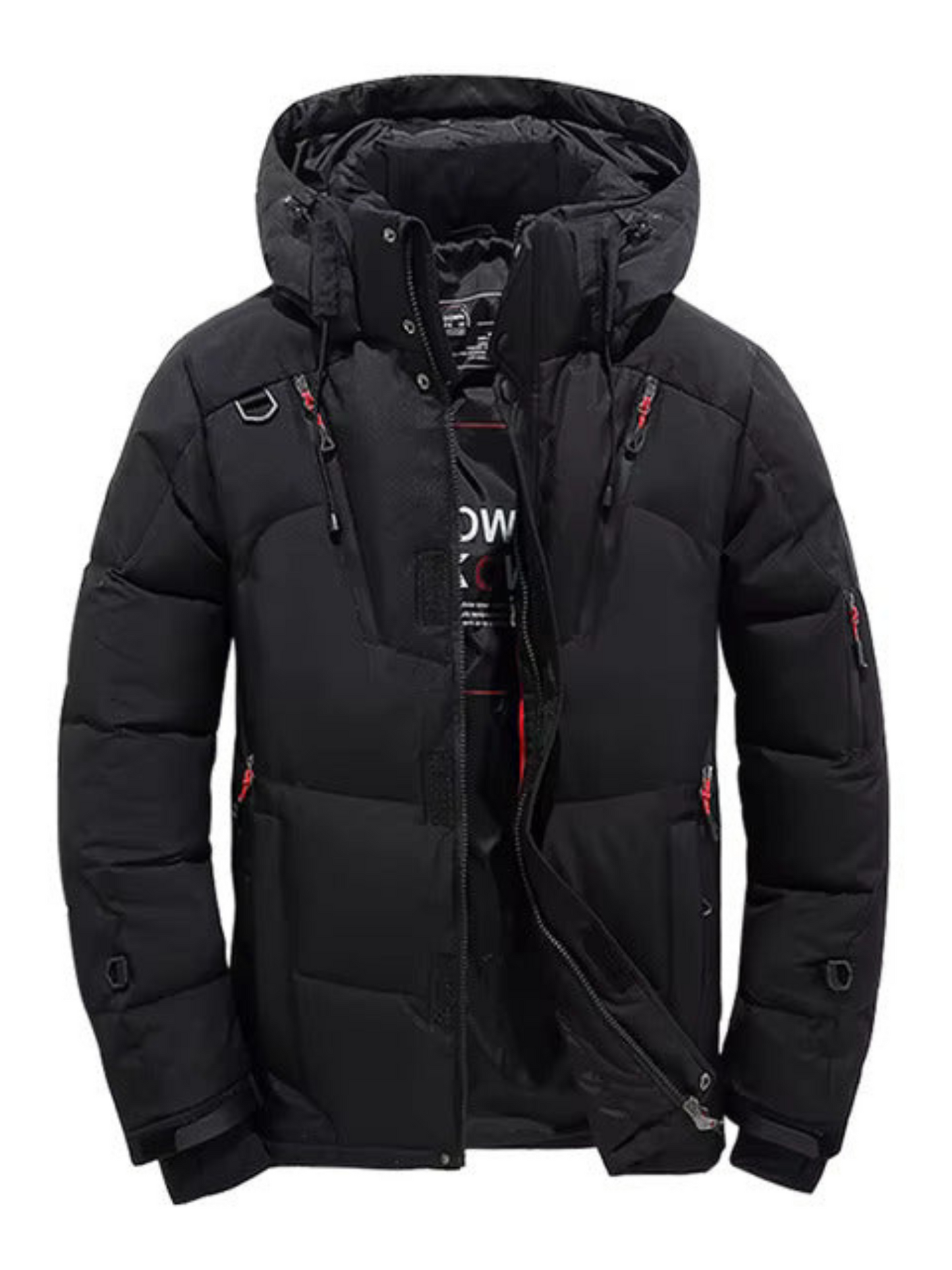 Herren Winterdaunenjacke Gepolstert Mit Kapuze