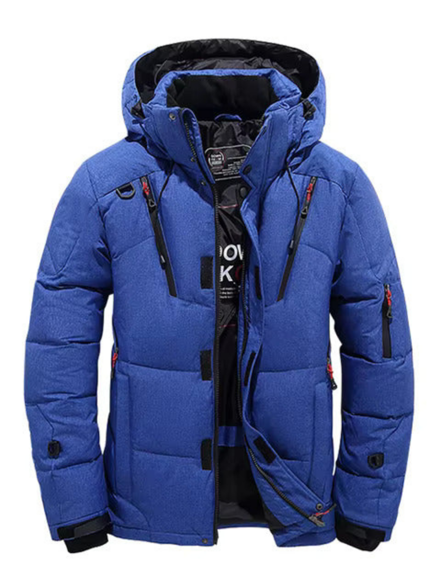 Herren Winterdaunenjacke Gepolstert Mit Kapuze
