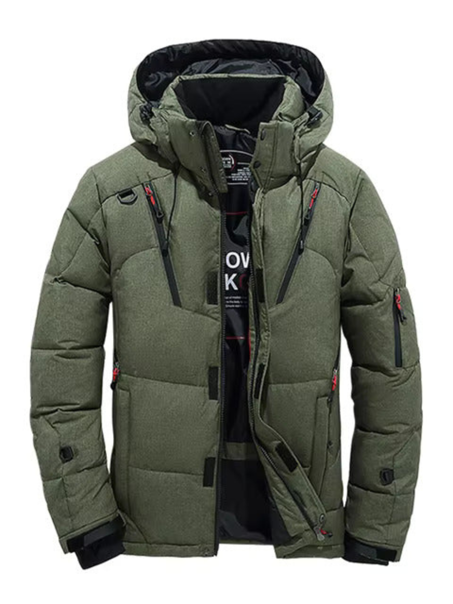 Herren Winterdaunenjacke Gesteppt Mit Kapuze - Norvielle