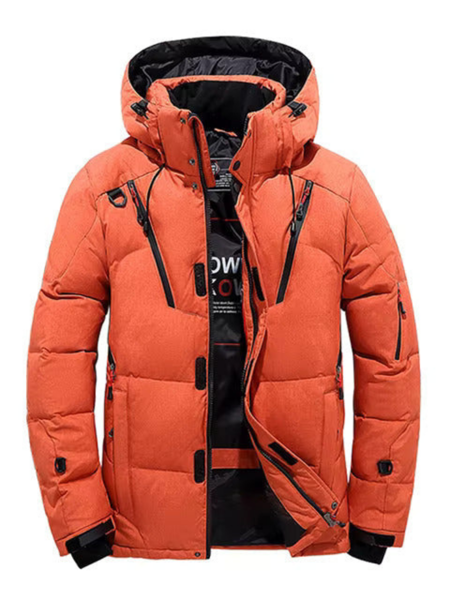 Herren Winterdaunenjacke Gesteppt Mit Kapuze