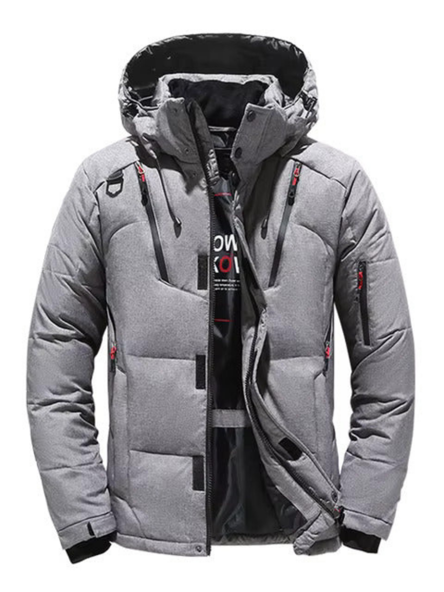 Herren Winterdaunenjacke Gepolstert Mit Kapuze