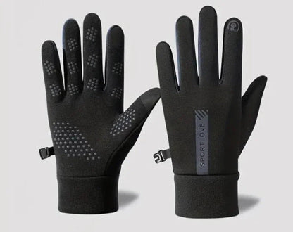Winterhandschuhe Mikrosilikon-Griff Touchscreen-fähig Schwarz - Norvielle