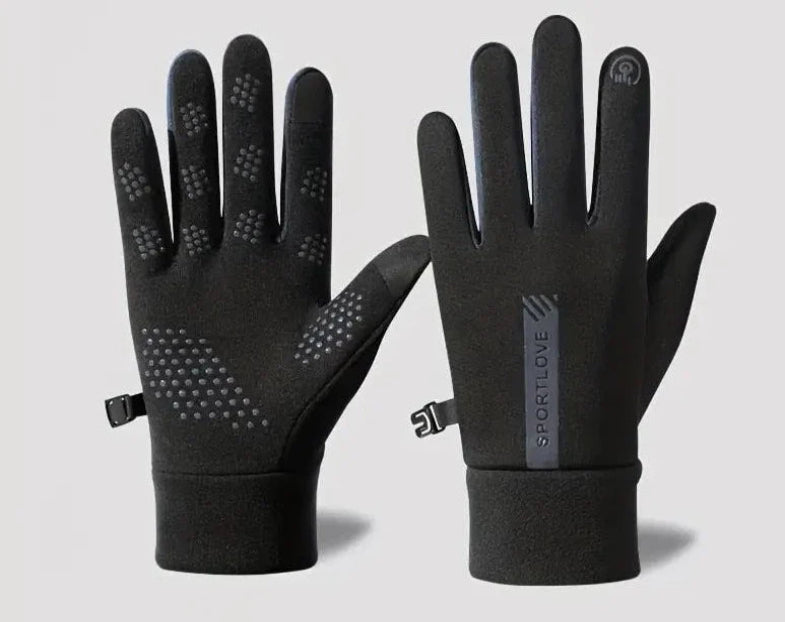 Winterhandschuhe Mikrosilikongriff Touchscreen Schwarz - Norvielle