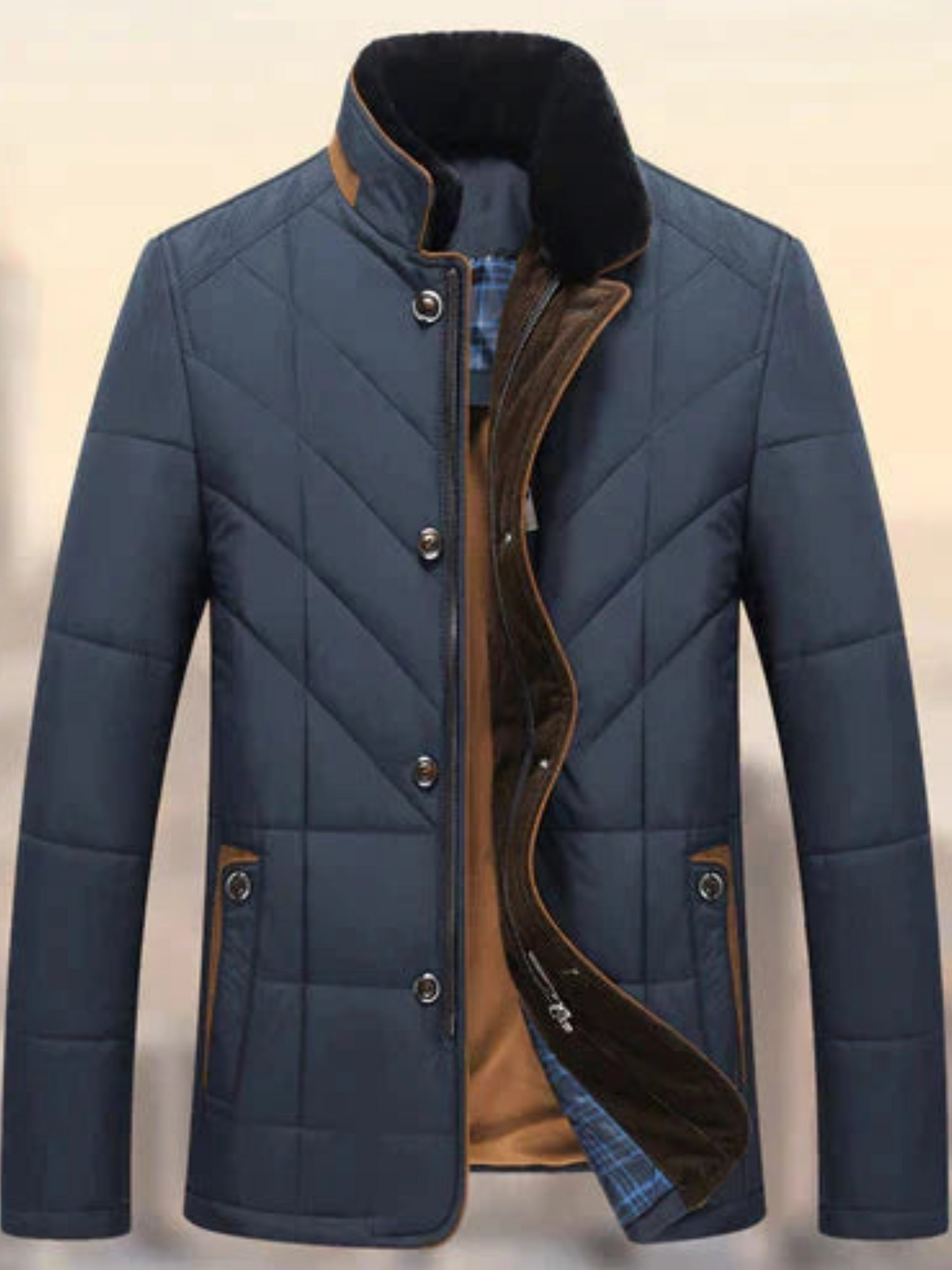Herren Winterjacke Slim Fit Leichtgewichtig