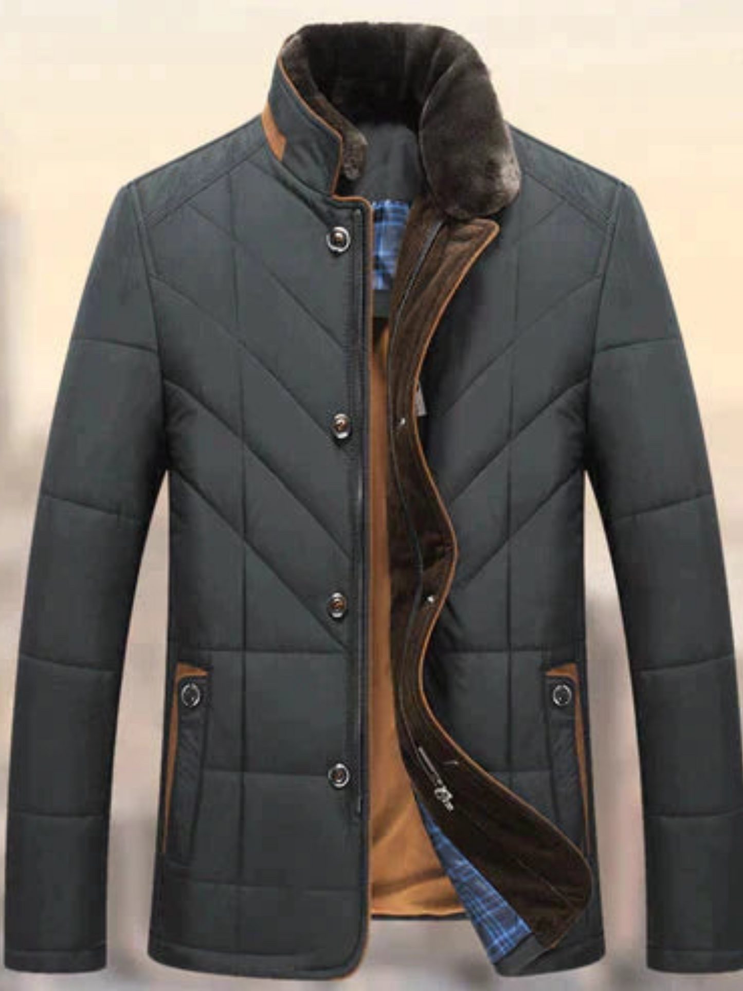 Herren Winterjacke Slim Fit Leichtgewichtig
