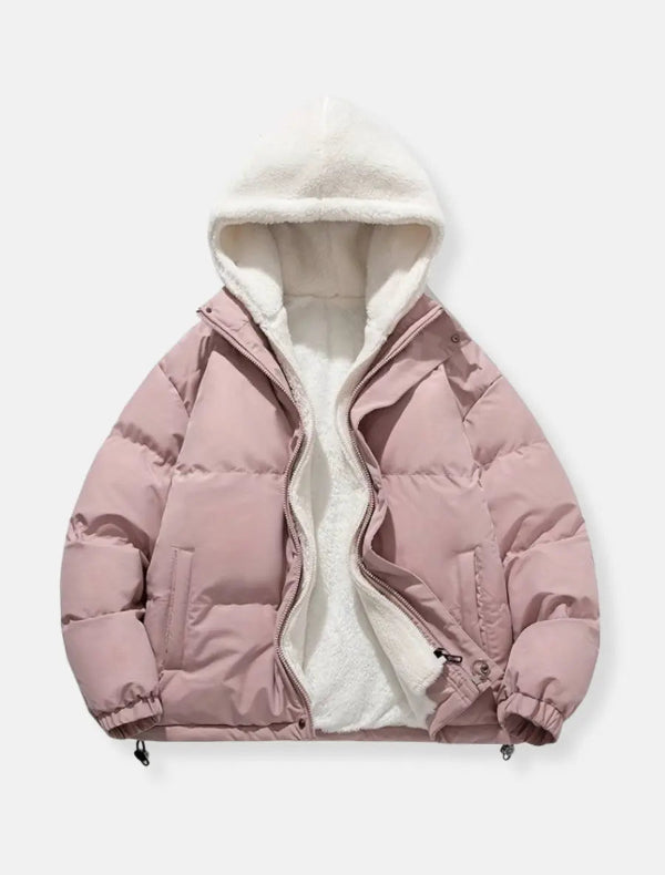 Herren Winterjacke Gepolstert Verstellbare Kapuze
