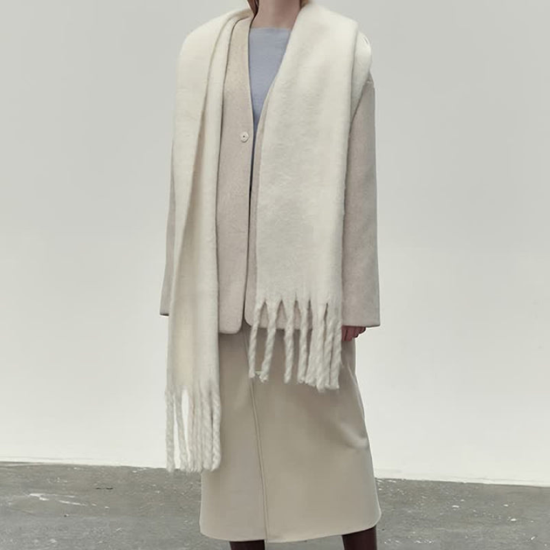Damen Winter-Schal Gestrickt Klassisch