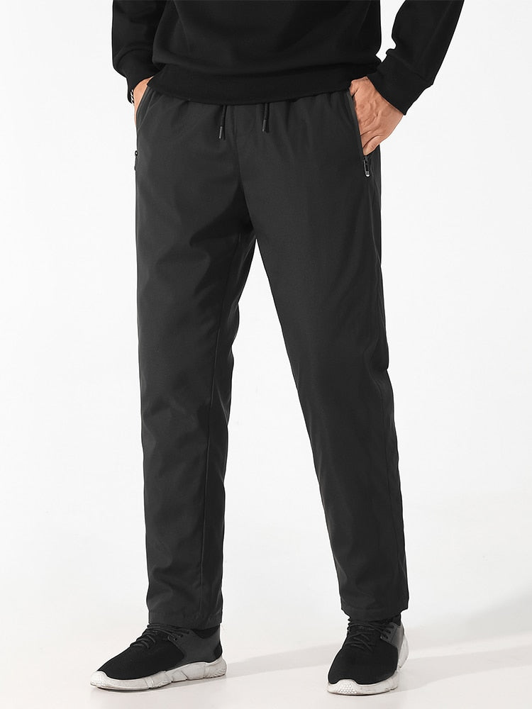 Herren Winterhose Winddicht Kordelzug Schwarz - Norvielle