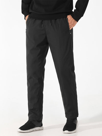Herren Winterhose Winddicht Kordelzug Schwarz - Norvielle