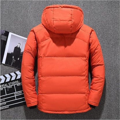Winterjacke - Herren Zip-Up Kapuzenpuffer Daunenjacke-Chaps Herrenmode