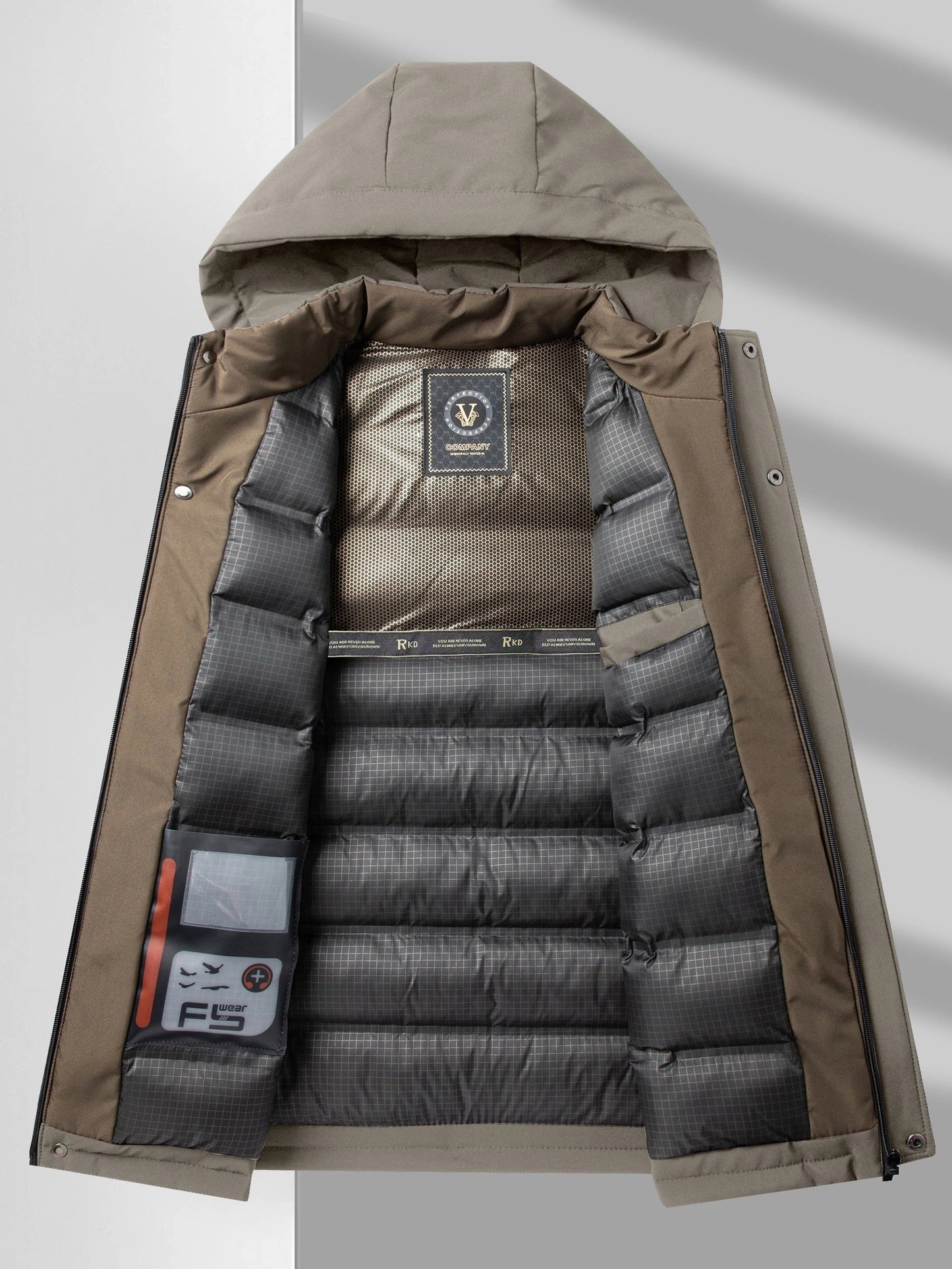 Winterjacke | Warm | Gefüttert | Kapuzenjacke | Herrenmantel-Chaps Herrenmode