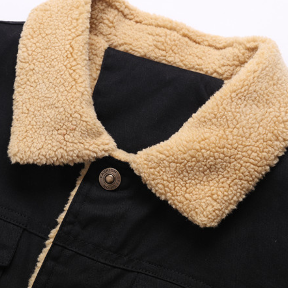 Winterjacke – kurz – mit Fleecefutter – Jacke mit Sherpa-Futter – Winterjacke für Männer-Chaps Herrenmode