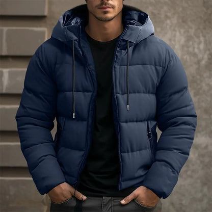 Herren Winterjacke Wattiert Daunenjacke Mit Kapuze - Norvielle