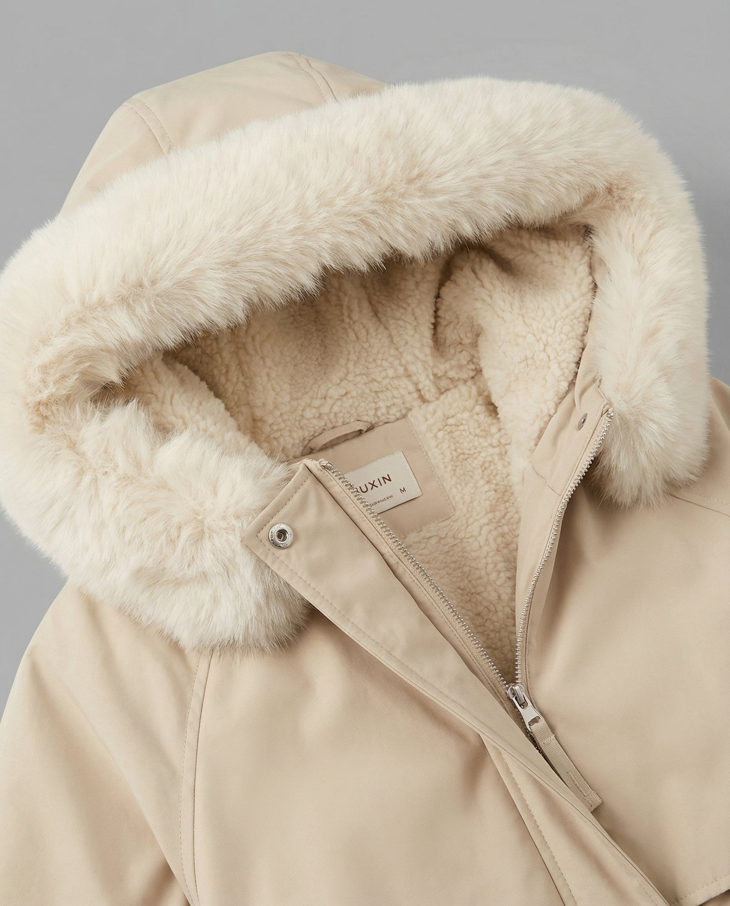 Damen Winterjacke Pelz Warm