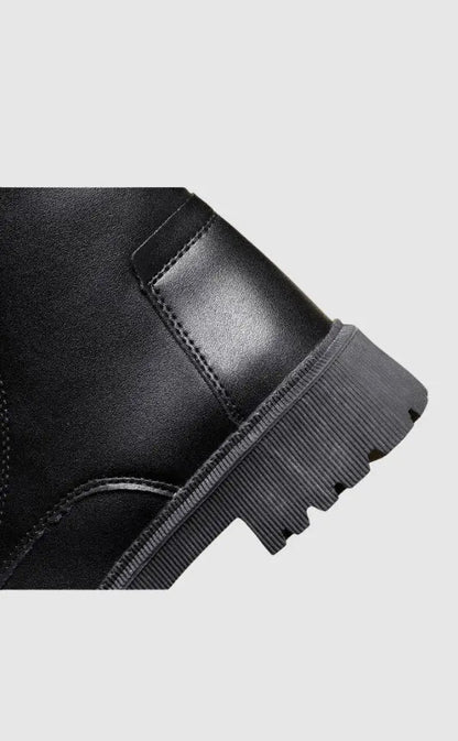 Damen Schnürstiefeletten Leder Warmfutter Rutschfest
