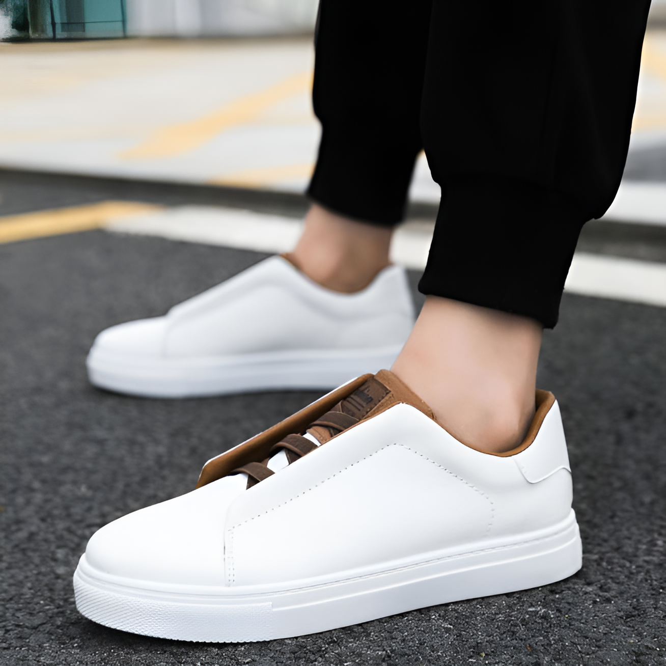 Alexander Herren Sneaker Leder Weiß