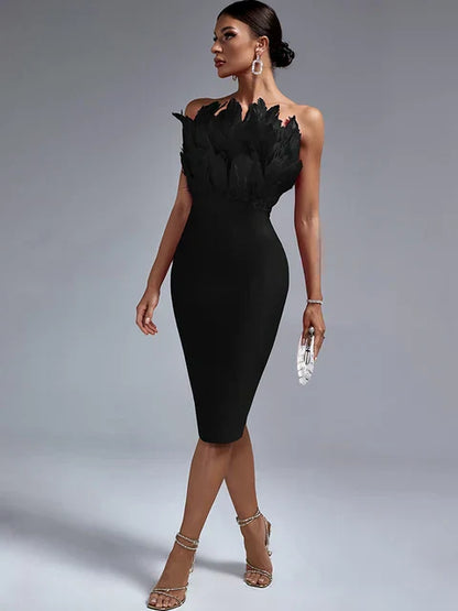 Norvielle Damenkleid aus Federspitze Elegant