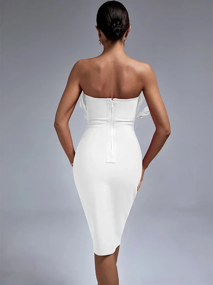 Norvielle Damenkleid aus Federspitze Elegant