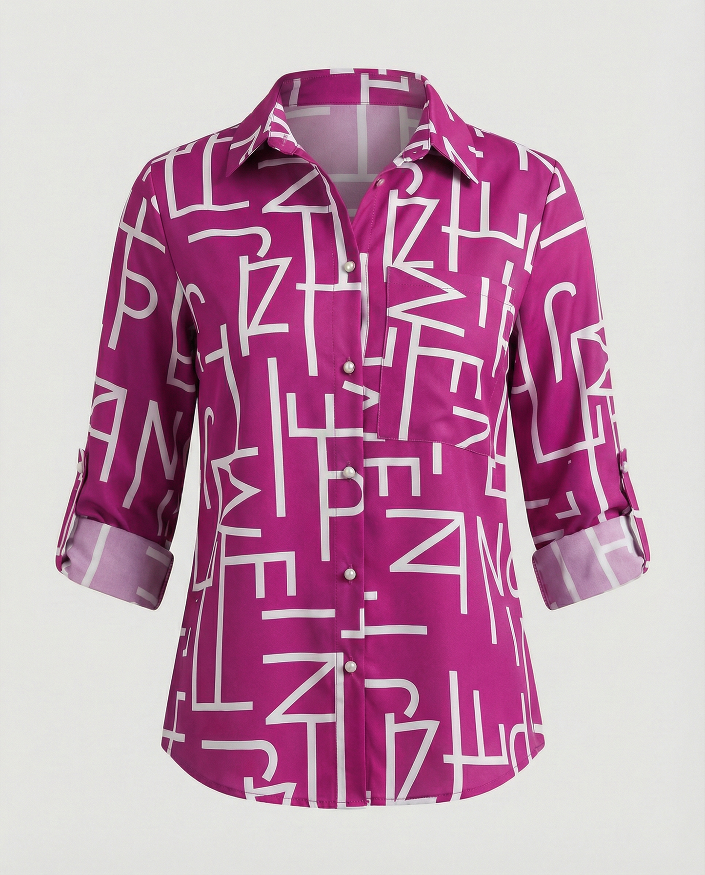 Norvielle Damen Bluse mit Umlegekragen