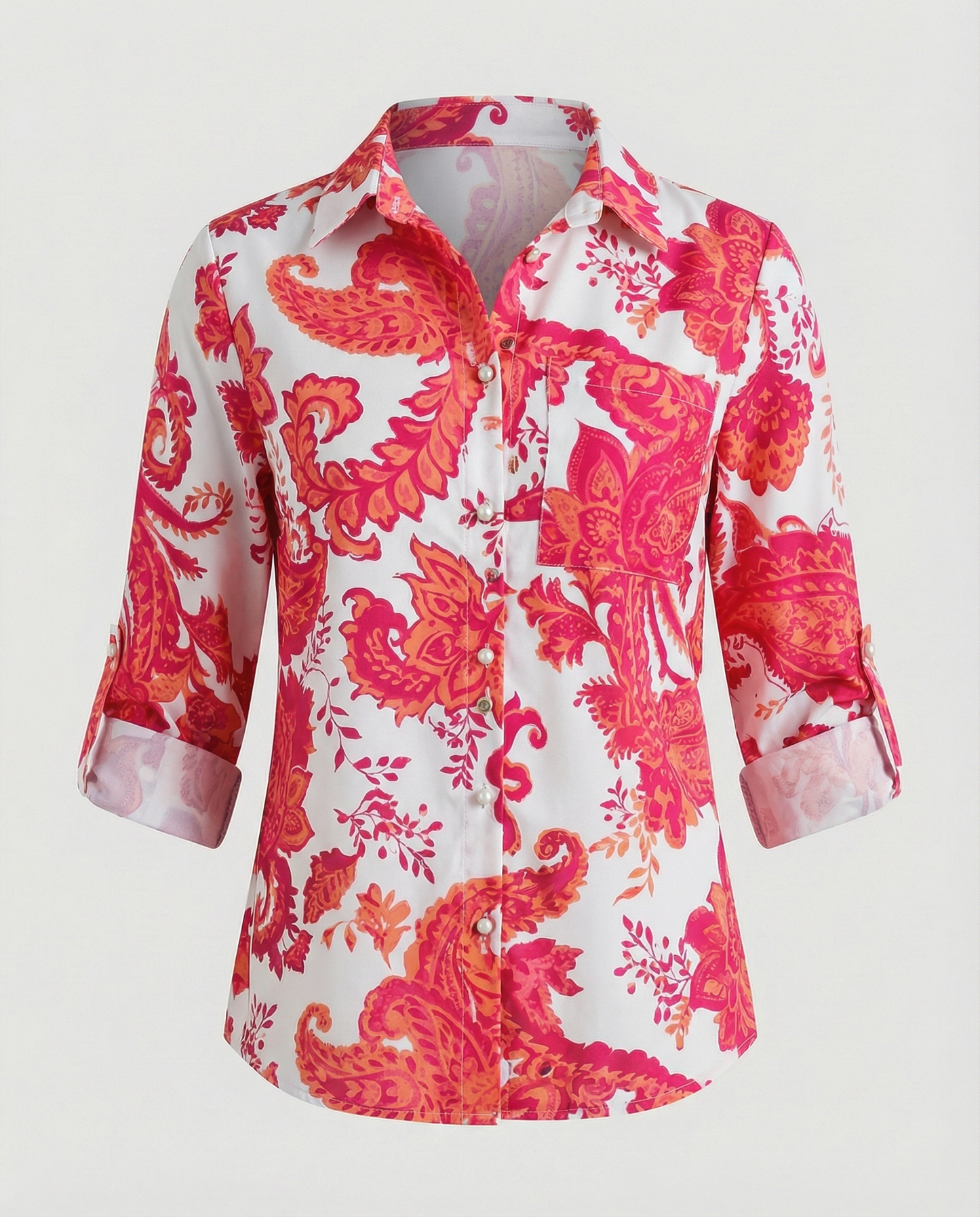 Norvielle Damen Bluse mit Umlegekragen