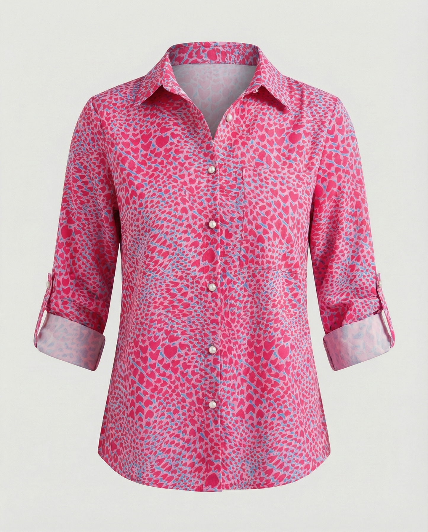 Norvielle Damen Bluse mit Umlegekragen