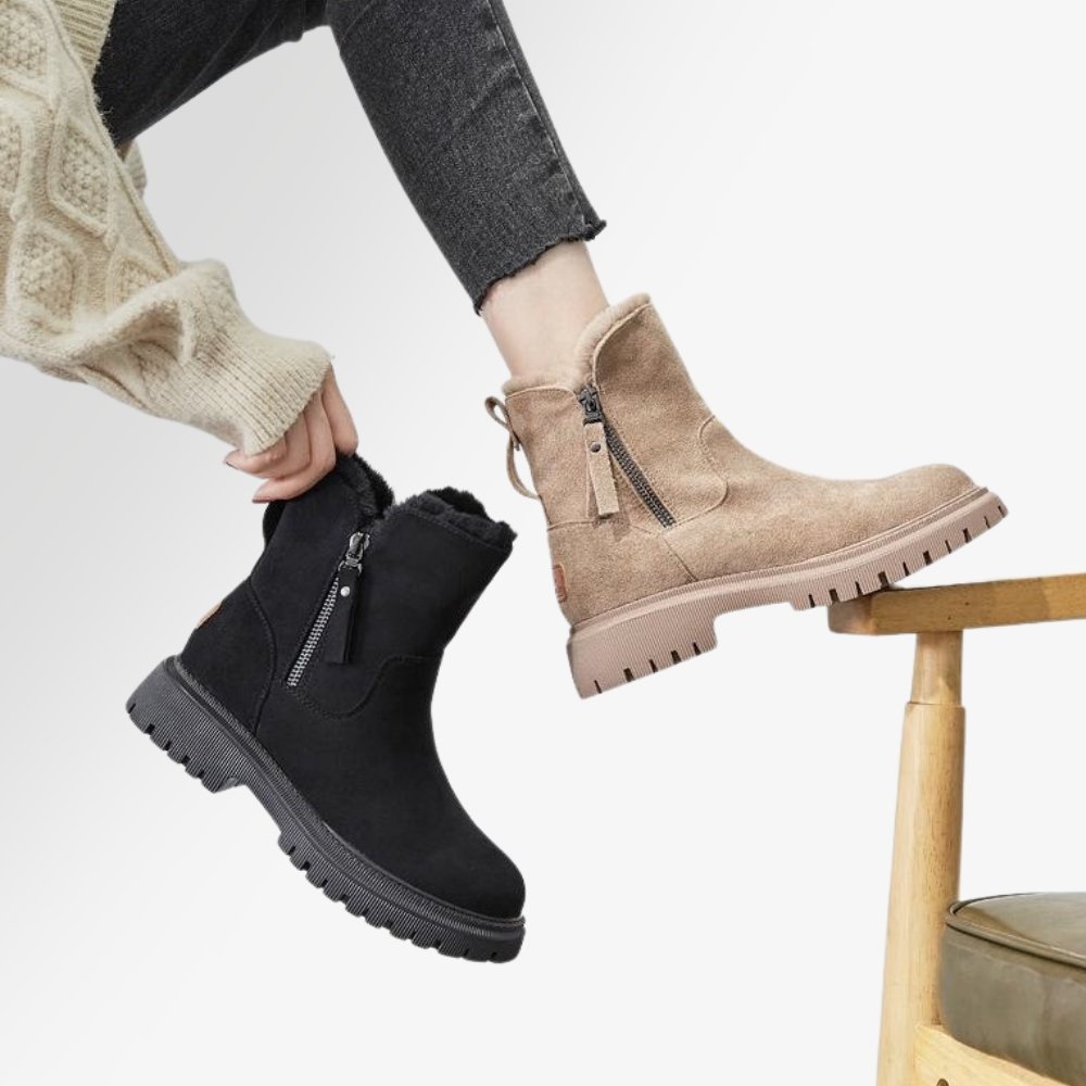 Damen Winterboots Bequem Gefüttert