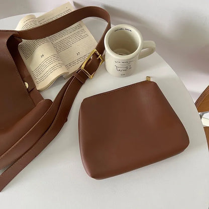 Damen Modische Lederhandtasche Lässig