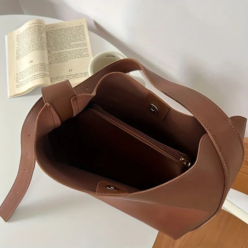 Damen Modische Lederhandtasche Lässig