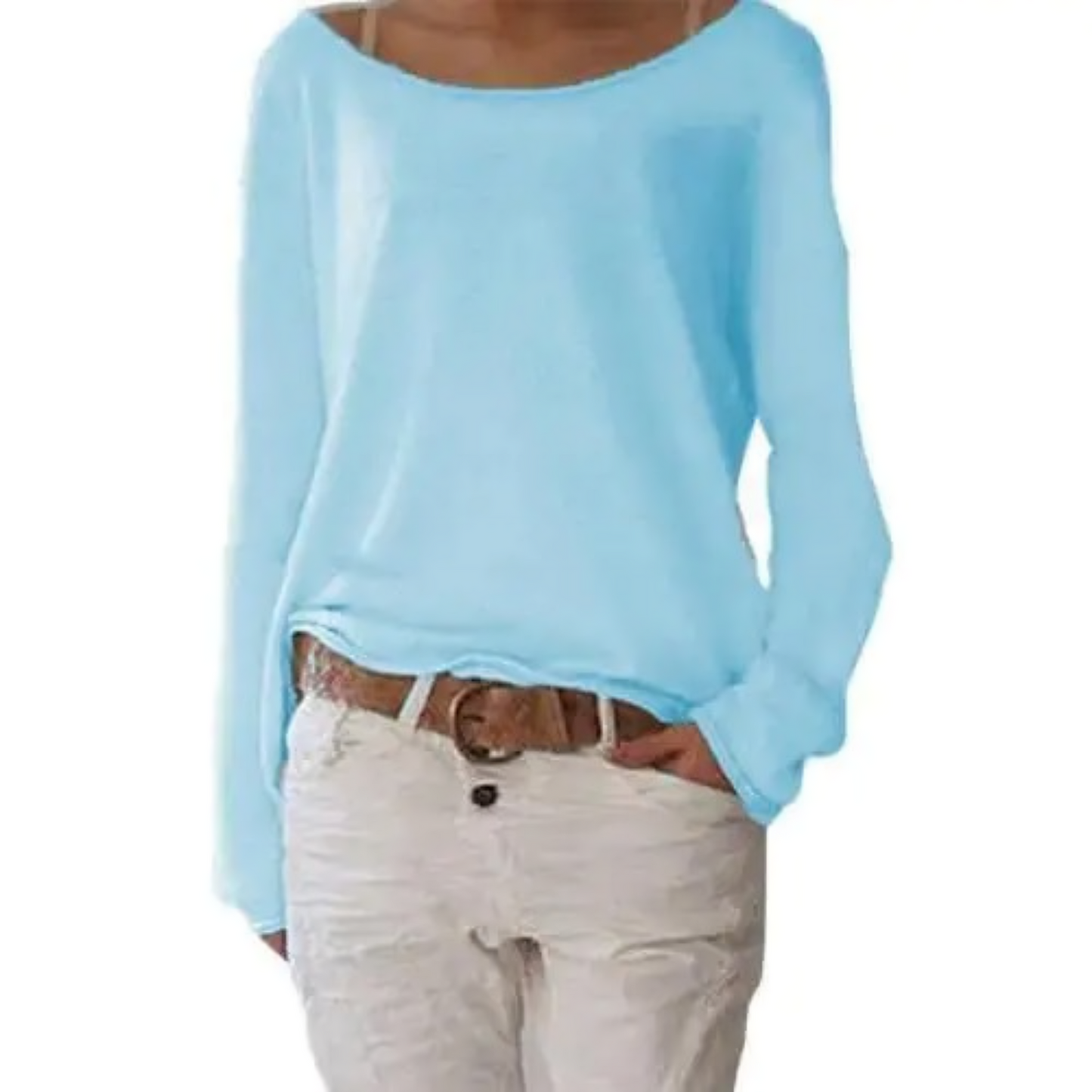 Norvielle Damen Wollpullover Casual Beige