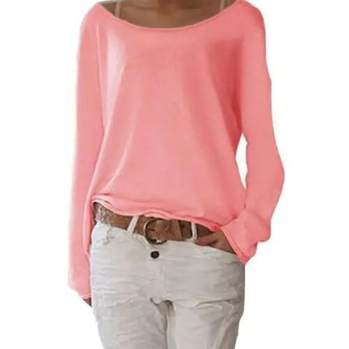 Norvielle Damen Wollpullover Casual Beige - Norvielle