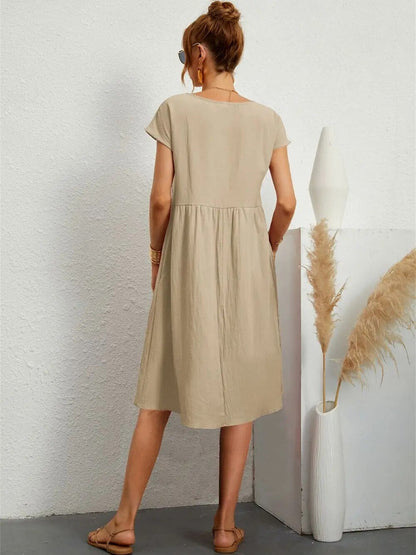 Damen Sommerkleid Leicht Rosa