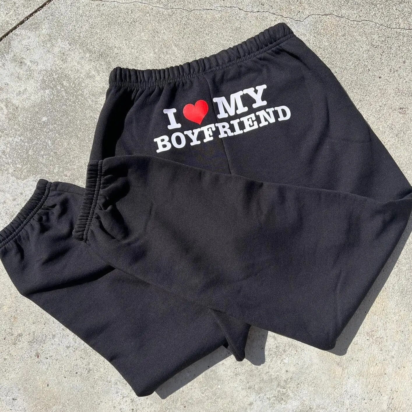 Damen Jogginghose Liebe zum Freund Schwarz - Norvielle