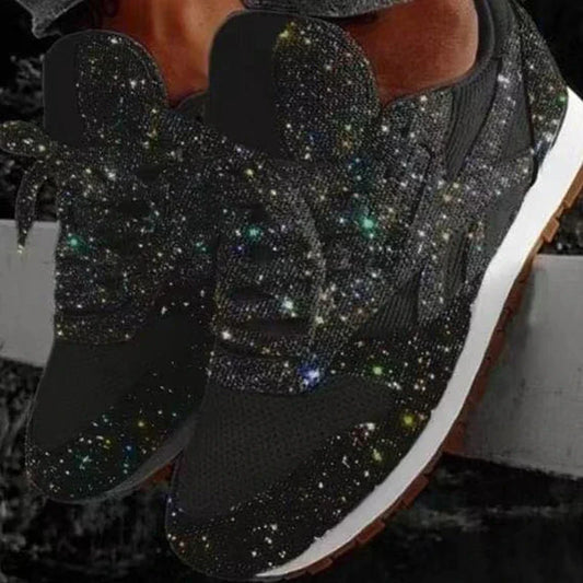 Damen Sportschuhe Pailletten Glitzer Sneaker - Norvielle