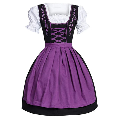 Bayerisches Trachtenkleid Damen Oktoberfest Dirndl Kleid