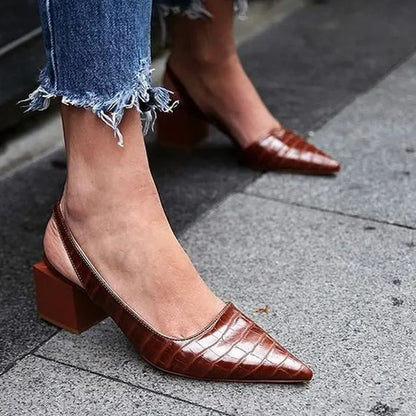 Damen Pumps Braun Klassisches Design - Norvielle