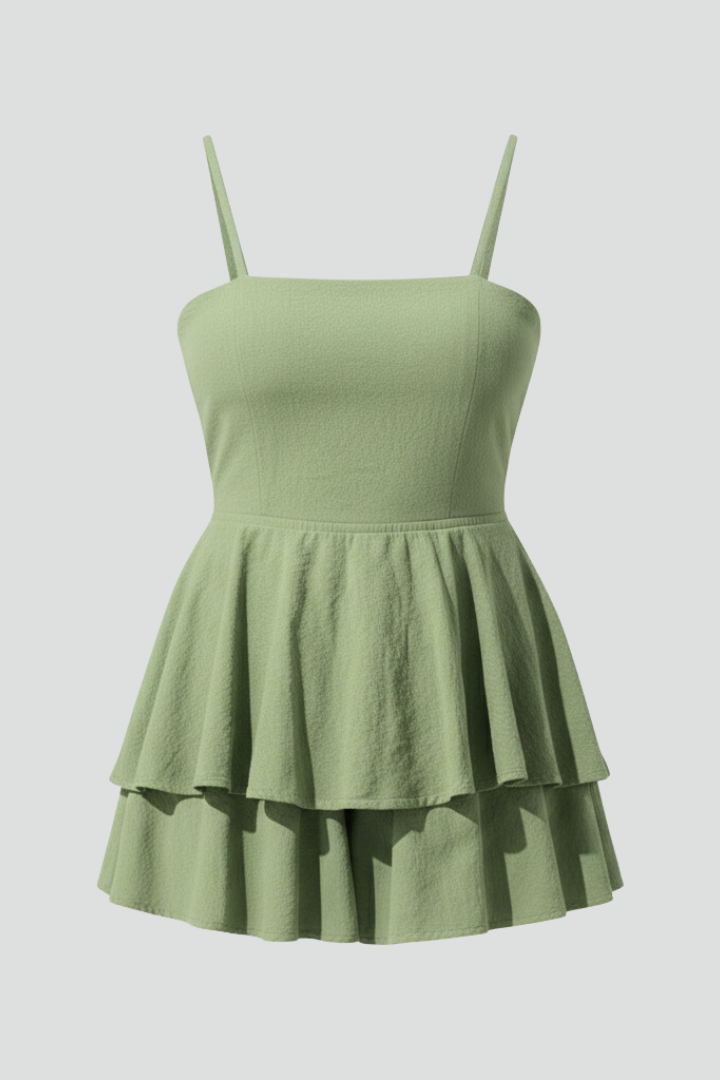 Damen Minikleid Spaghettiträger Ausgestellter Rock - Norvielle