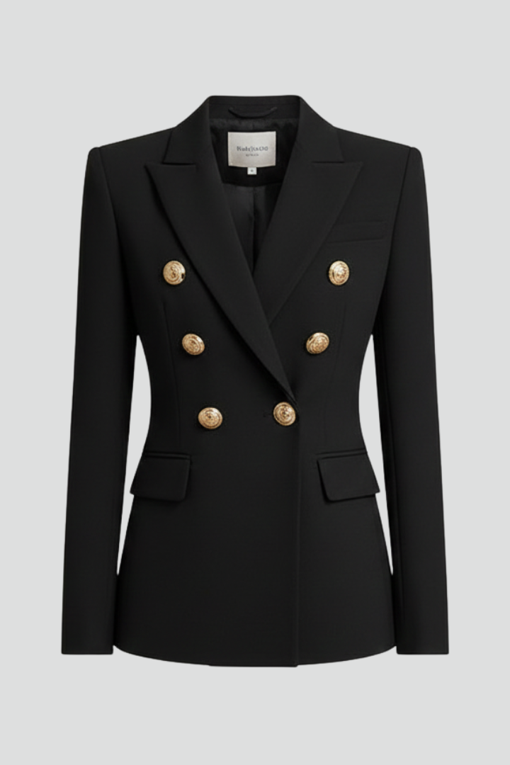 Damen Zweireihiger Blazer Goldknöpfe - Norvielle
