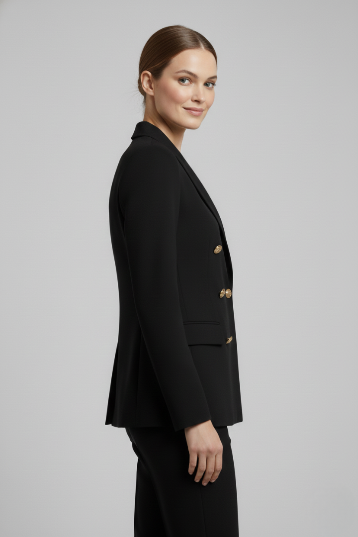 Damen Zweireihiger Blazer Goldknöpfe