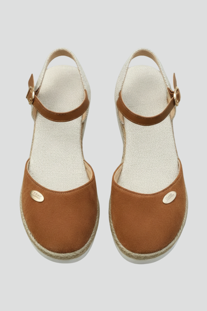 Damen Espadrille-Sandalen Geschlossene Spitze Slingback Riemen - Norvielle