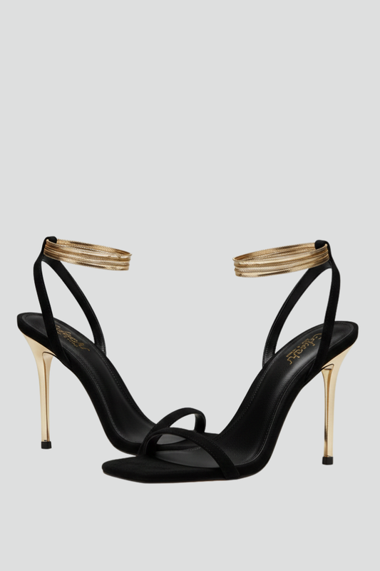 Damen High-Heel-Sandalen Riemchen Schuhe mit Knöchelriemen - Norvielle
