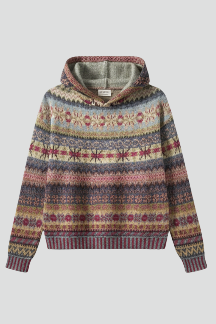 Damen Hoodie Kapuze Rippbündchen - Norvielle