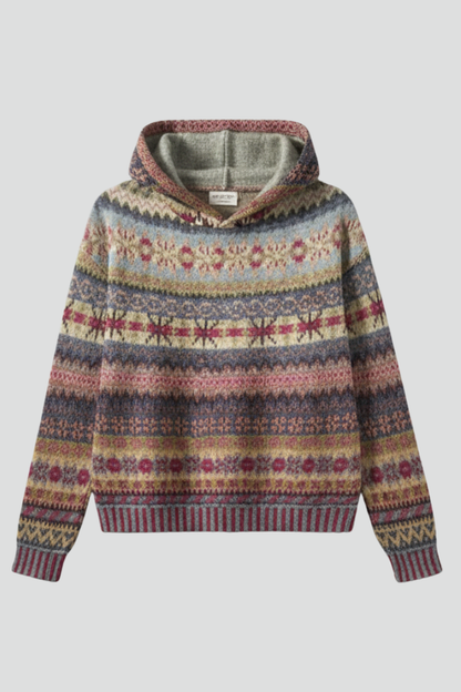Damen Hoodie Kapuze Rippbündchen - Norvielle