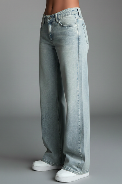 Damen Straight-Leg Jeans Denim