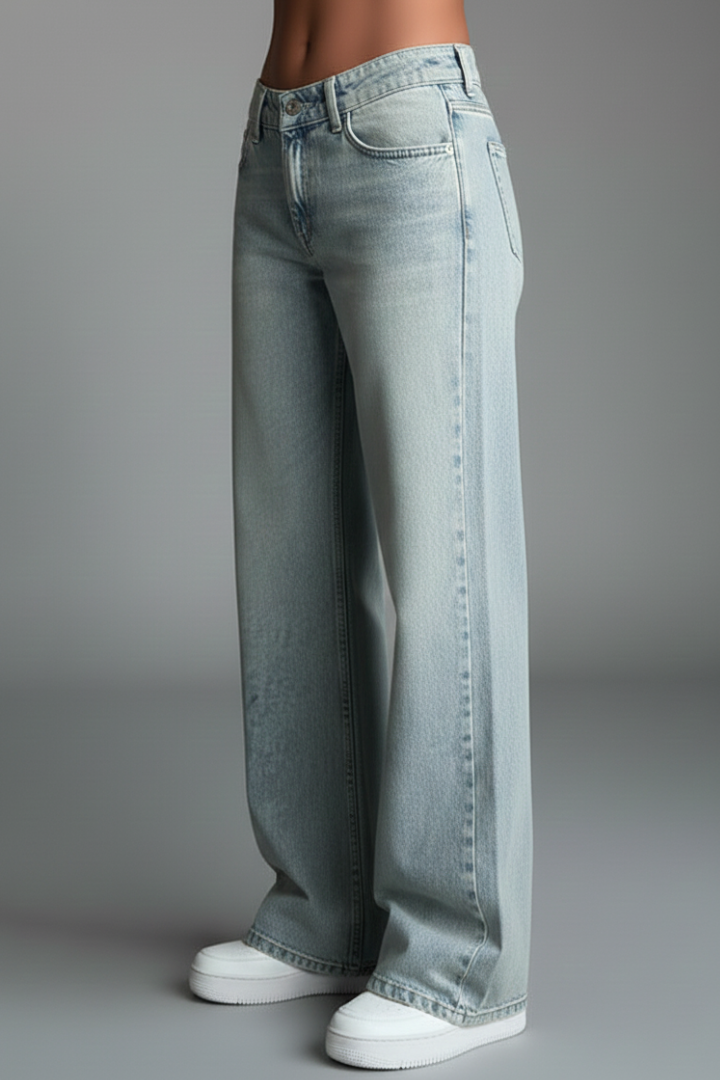 Damen Straight-Leg Jeans Denim